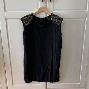 Club Monaco Black Silk Mini Dress